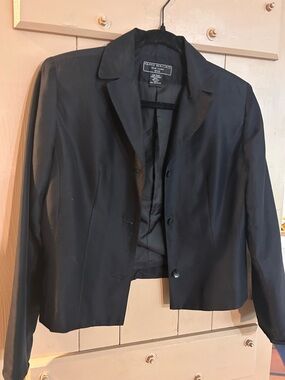 Vintage Silk Black Women's Classic Blazer